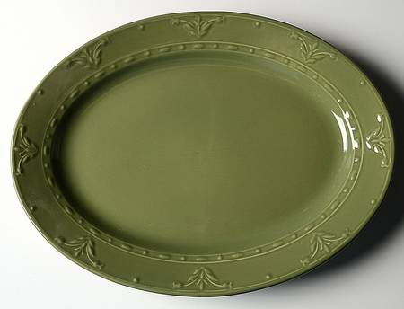 Florence Sage 14" Oval Serving Platter