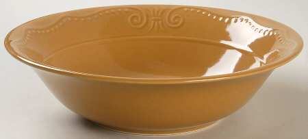 Isabella Mustard 9" Round Vegetable Bowl