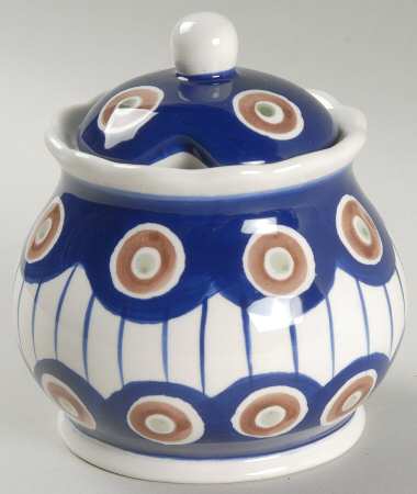 Circle Sugar Bowl & Lid by Kent Pottery
