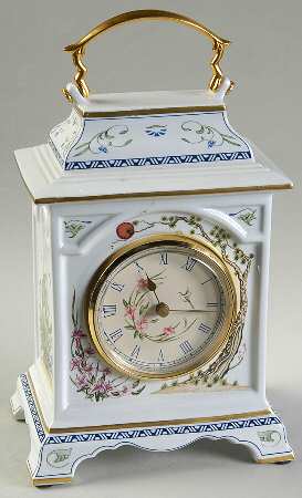 Birds & Flowers of the Orient Large Carriage Clock