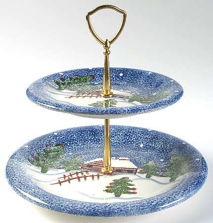K2M1 2 Tiered Serving Tray (Dinner & Salad Plate)