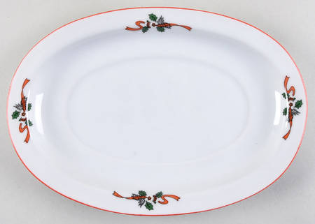 Christmas Pleasure (Smooth, Orange Trim) Relish/Gravy Underplate