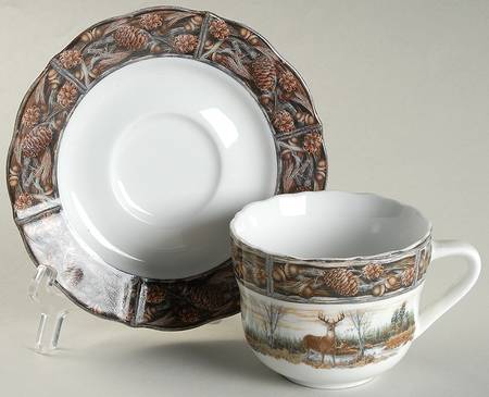 Hunting Lodge, The Flat Cup & Saucer Set