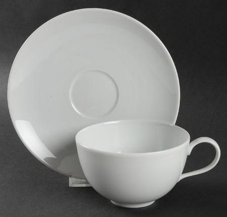 Urbino White Breakfast Cup & Saucer Set