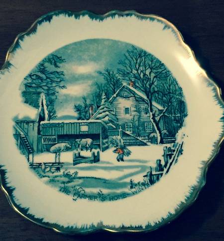 Currier & Ives Salad Plate