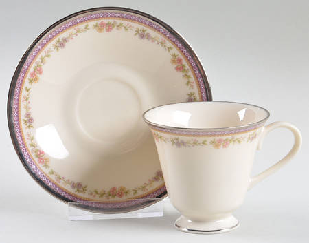 Amethyst Footed Demitasse Cup & Saucer Set