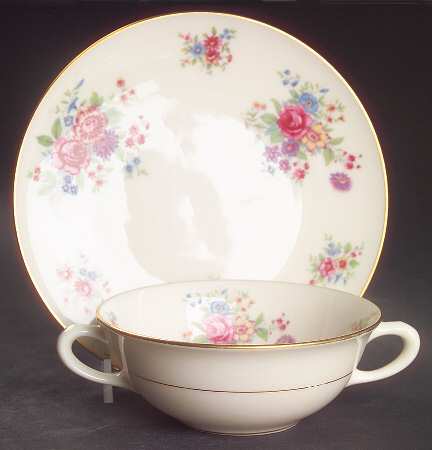 Aurora Flat Cream Soup Bowl & Dessert Plate/Saucer Set