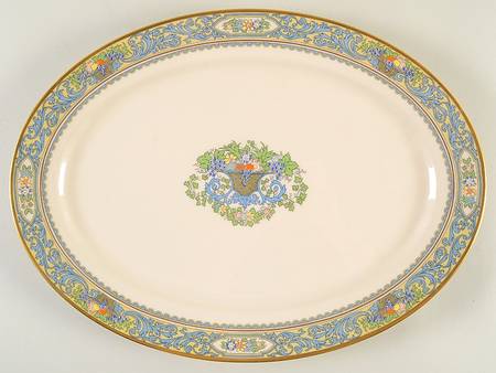 Autumn (Newer, Gold Backstamp) 17" Oval Serving Platter