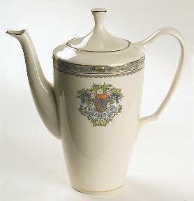 Autumn (Newer, Gold Backstamp) Coffee Pot & Lid