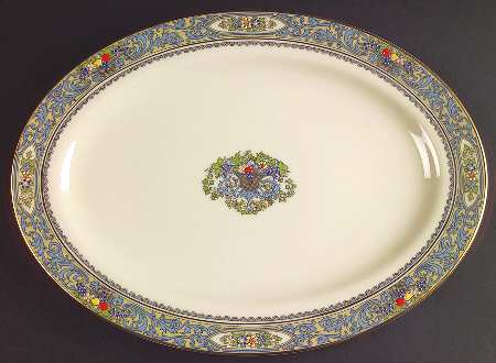 Autumn (Newer, Gold Backstamp) 13" Oval Serving Platter