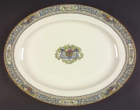 Autumn (Newer, Gold Backstamp) 15" 1999 Shape Oval Serving Platter