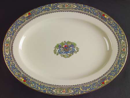 Autumn (Newer, Gold Backstamp) 13" 99 Shape Oval Serving Platter