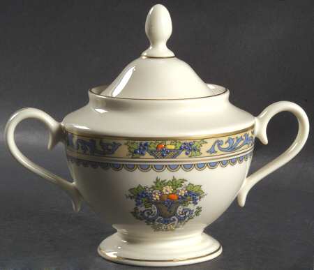 Autumn (Newer, Gold Backstamp) 1999 Shape Sugar Bowl & Lid