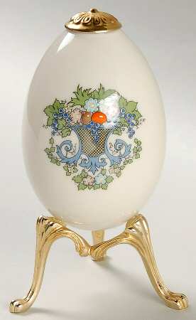 Autumn (Newer, Gold Backstamp) Egg and Stand