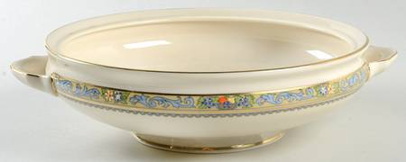 Autumn (Newer, Gold Backstamp) Round Vegetable No Lid