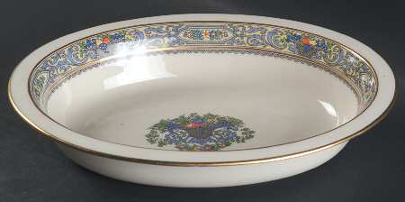 The Autumn (Black Or Green Stamp) 9" Oval Vegetable Bowl