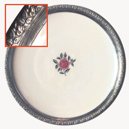 Ballad Luncheon Plate with Sterling Rim
