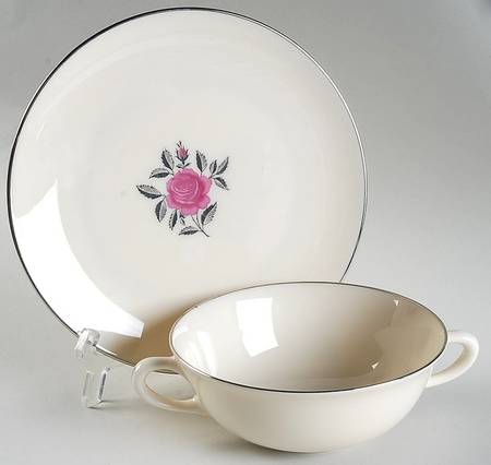 Ballad Flat Cream Soup Bowl & Saucer Set