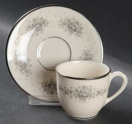Beacon Hill (Older) Flat Demitasse Cup & Saucer Set