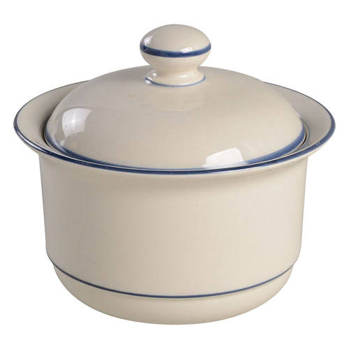 Blue Pinstripes (For the Blue) Sugar Bowl & Lid