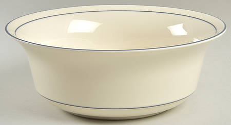 Blue Pinstripes (For the Blue) 8" Round Vegetable Bowl