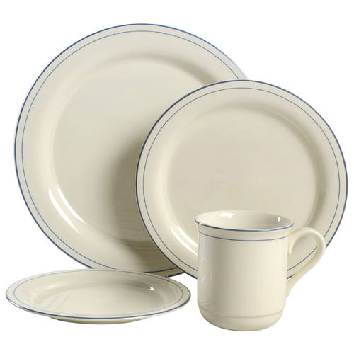 Blue Pinstripes (For the Blue) 4 Piece Place Setting