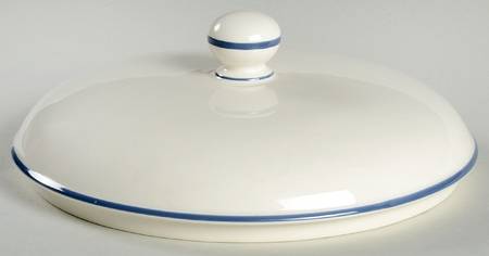 Blue Pinstripes (For the Blue) Lid for Round Casserole Or Vegetable