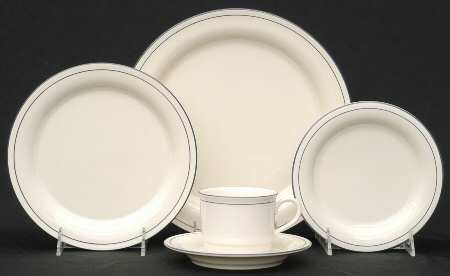 Blue Pinstripes (For the Blue) 5 Piece Place Setting