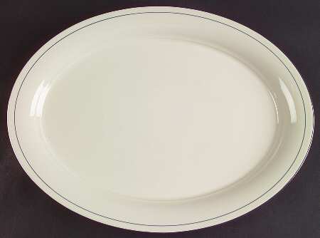 Blue Pinstripes (For the Blue) 13" Oval Serving Platter