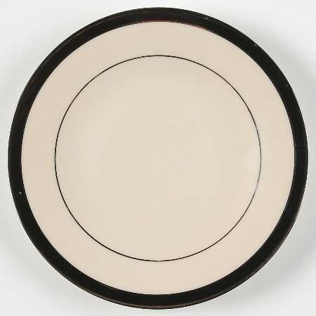 Black Royale Dessert Plate/Cream Soup Saucer for Footed Bowl