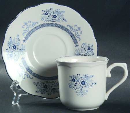 Blue Ribbon Flat Cup & Saucer Set