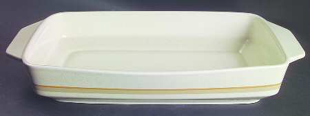 Brushwork Beige 15" Rectangular Baker