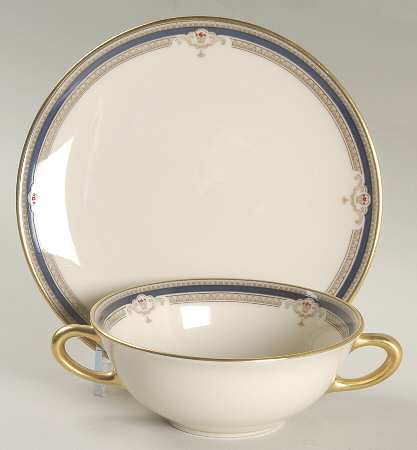 Buchanan Flat Cream Soup Bowl & Saucer Set