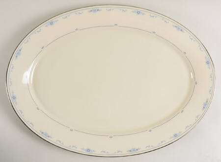Carolina (Blue Flowers) 16" Oval Serving Platter