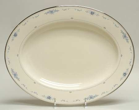 Carolina (Blue Flowers) 15" Oval Serving Platter