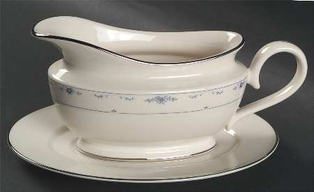 Carolina (Blue Flowers) Gravy Boat & Underplate