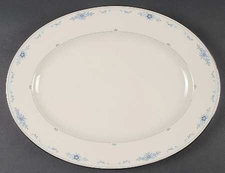 Carolina (Blue Flowers) 13" Oval Serving Platter