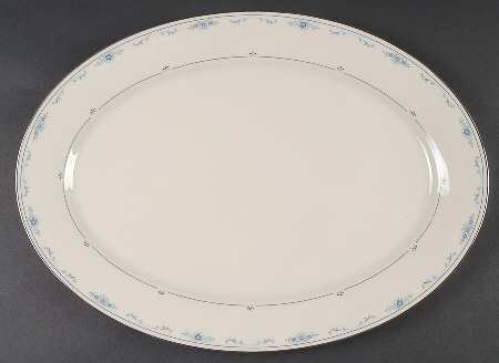 Carolina (Blue Flowers) 16" Oval Serving Platter