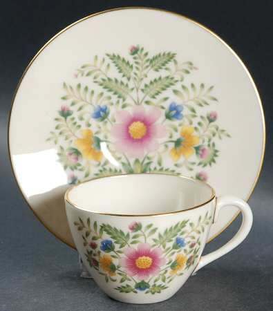 Cascade Flat Demitasse Cup & Saucer Set