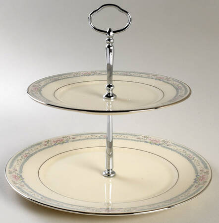 Charleston 2 Tiered Serving Tray (Dinner & Salad Plate)