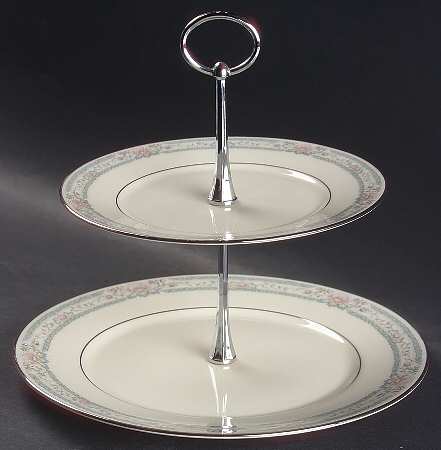 Charleston 2 Tiered Serving Tray (Dinner & Salad Plate)
