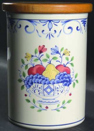 Country Fruit Large Canister & Lid