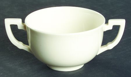 Colonial White Flat Bouillon Cup by Lenox
