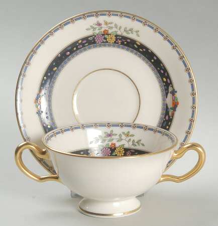 Coronado Footed Bouillon Cup & Saucer