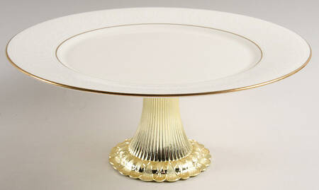 Courtyard Gold Cake Stand with 4"-5" Metal Pedestal  Hc