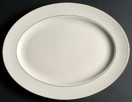 Courtyard Gold 16" Oval Serving Platter