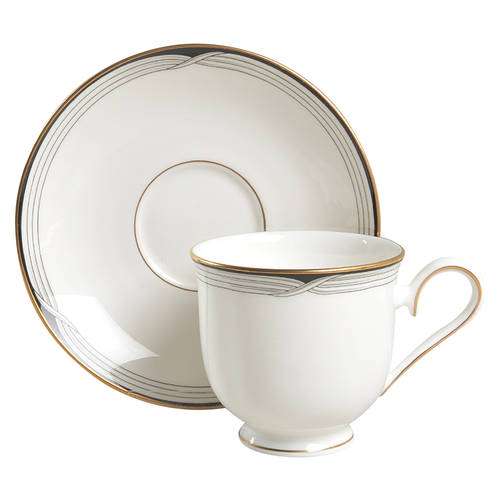 Erica (USA Backstamp) Footed Cup & Saucer Set