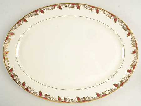 Essex Maroon (Smooth) 17" Oval Serving Platter