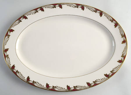 Essex Maroon (Smooth) 16" Oval Serving Platter