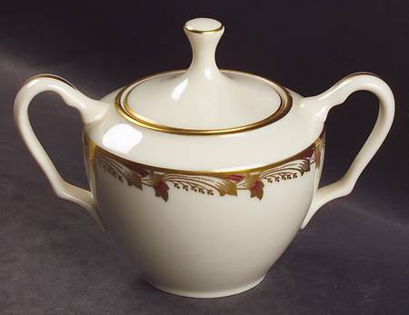 Essex Maroon (Smooth) Sugar Bowl & Lid